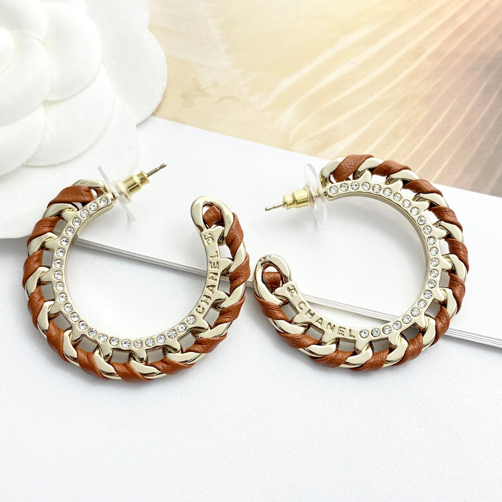 CHANEL Crystal Earrings