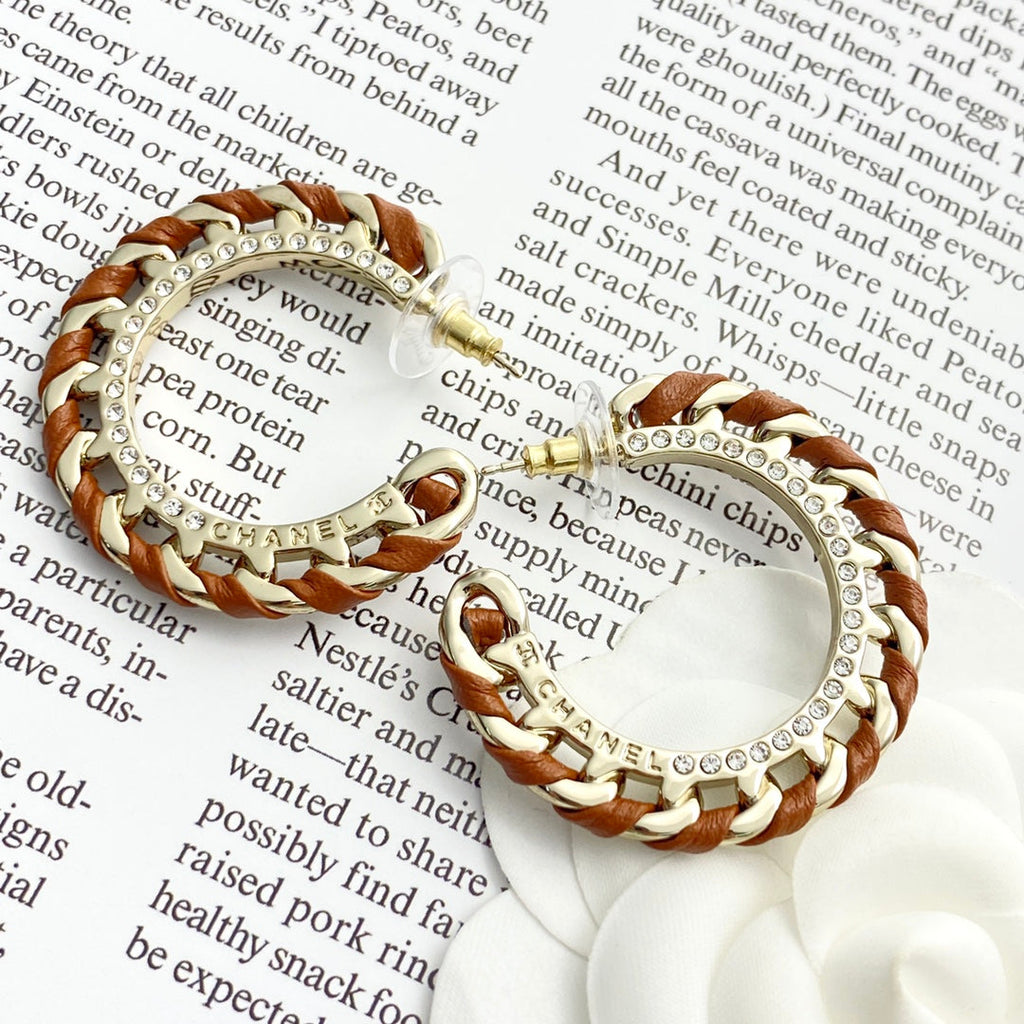 CHANEL Crystal Earrings