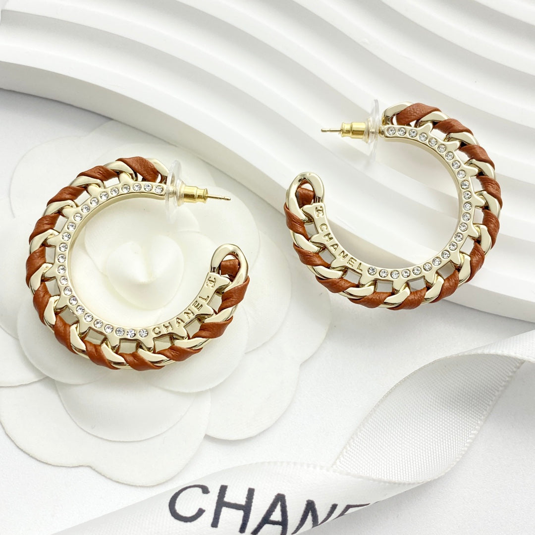 CHANEL Crystal Earrings