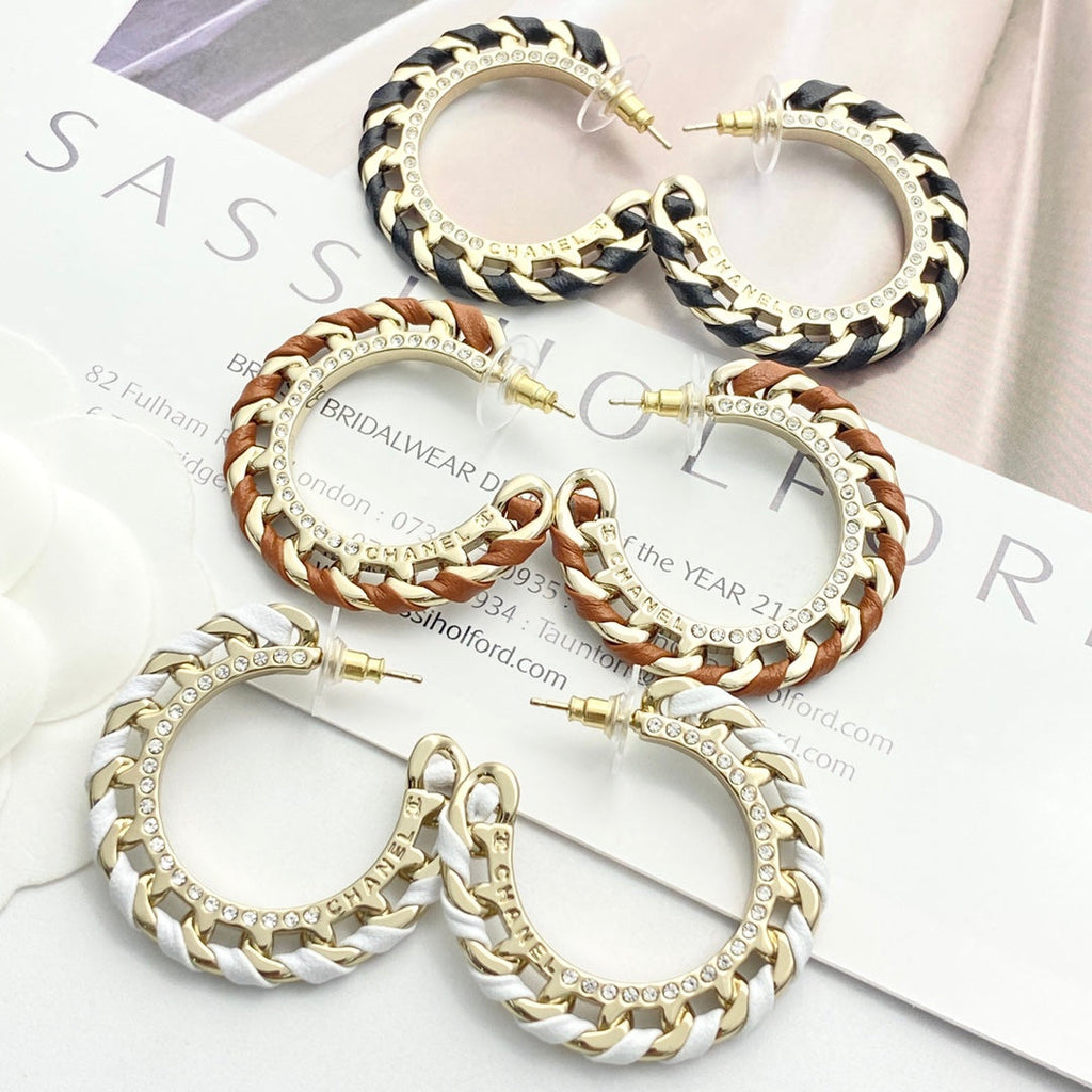 CHANEL Crystal Earrings