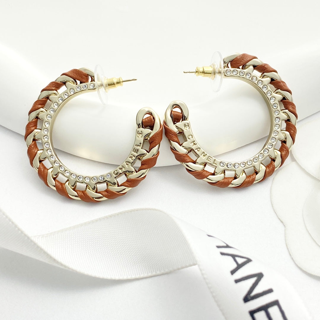 CHANEL Crystal Earrings