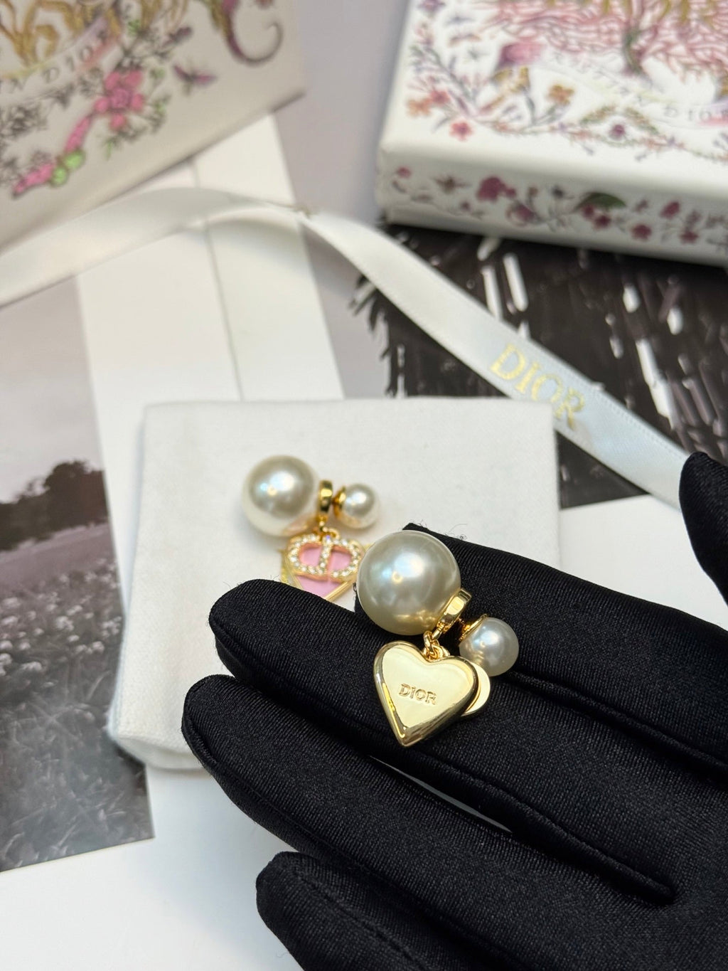 DIOR Pearl Pink Earrings