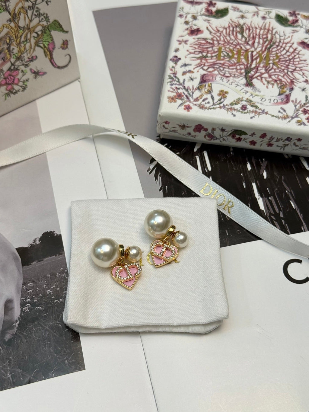 DIOR Pearl Pink Earrings