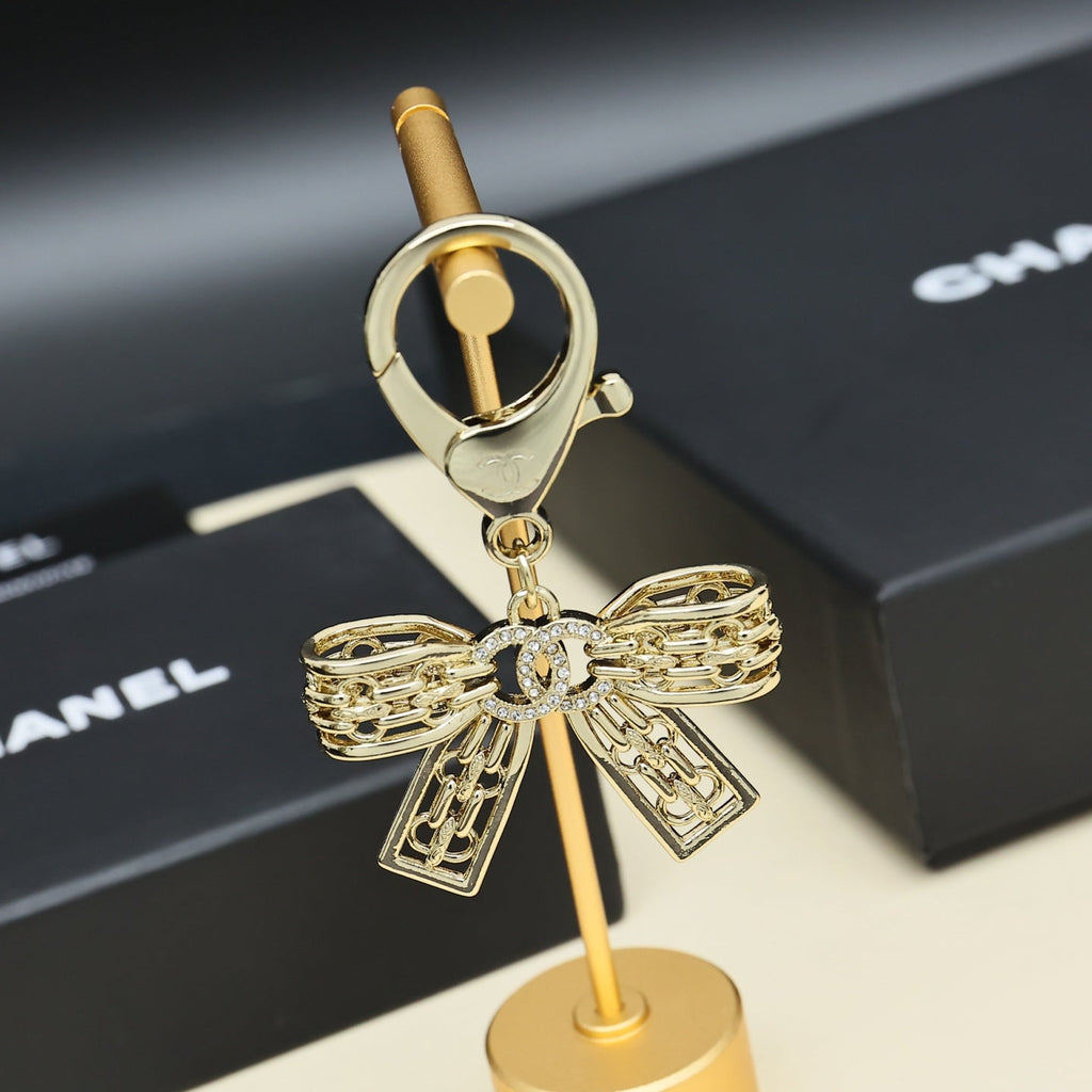 CHANEL Metal Bag Charm Keychain