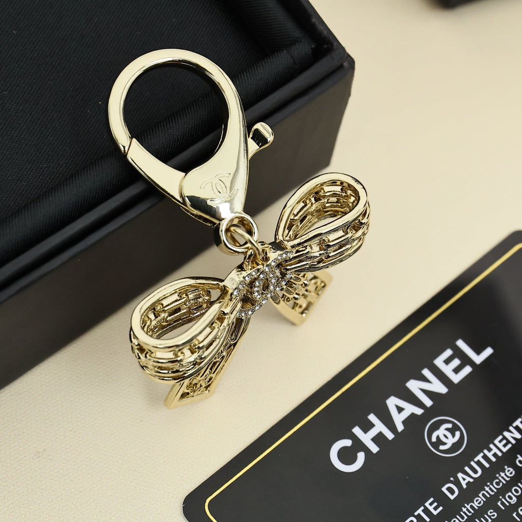 CHANEL Metal Bag Charm Keychain