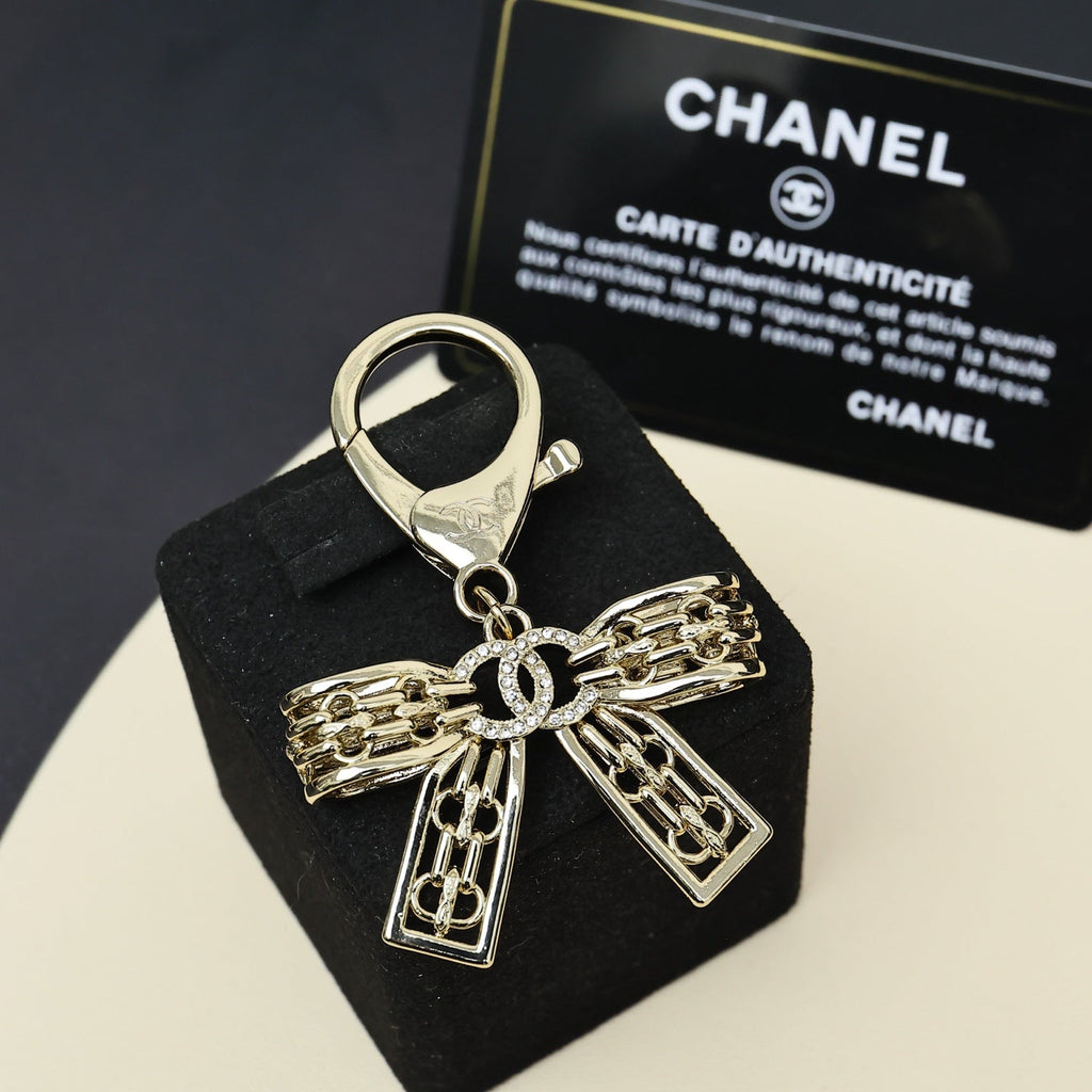 CHANEL Metal Bag Charm Keychain