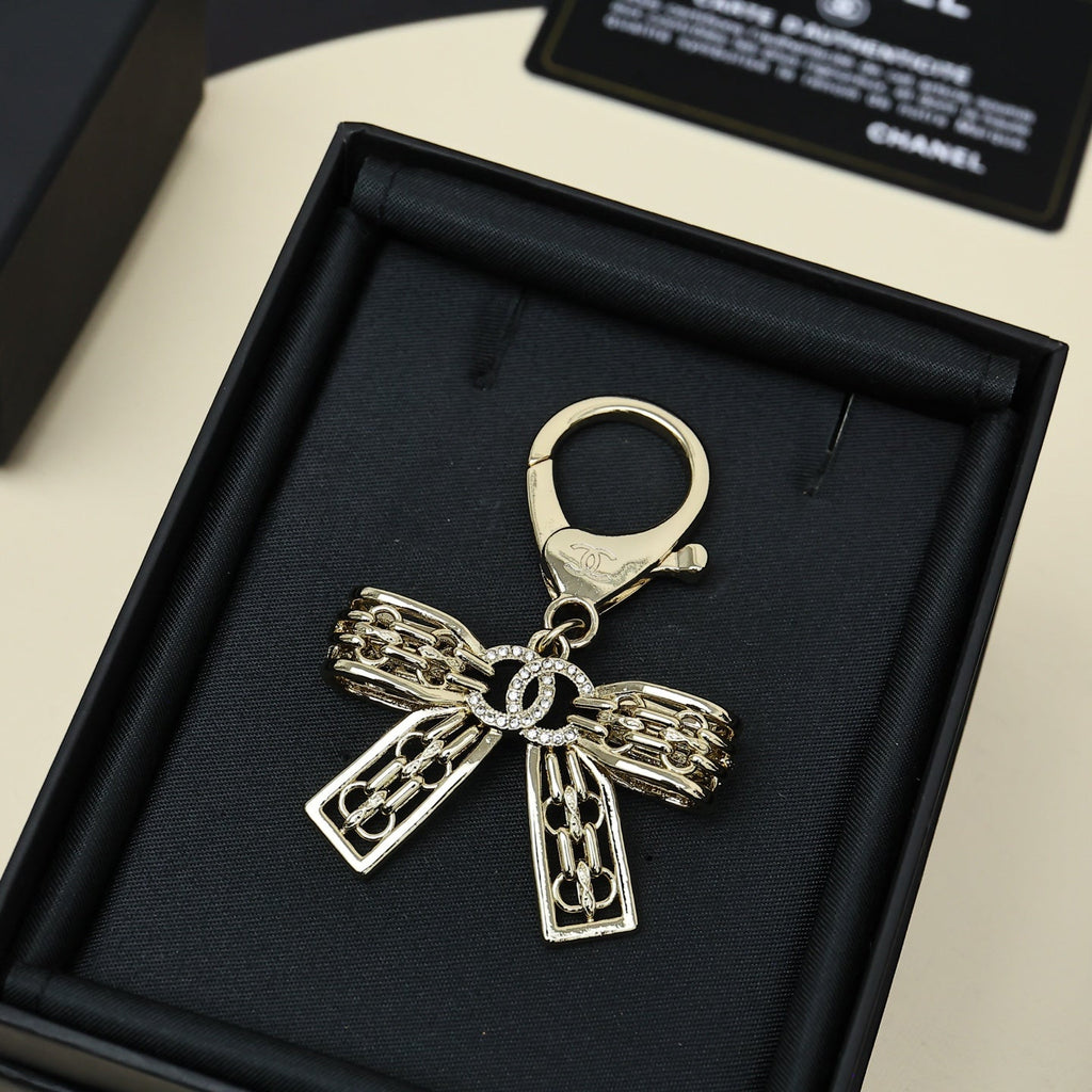 CHANEL Metal Bag Charm Keychain