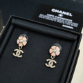 CHANEL Pearl Crystal Enamel Earrings
