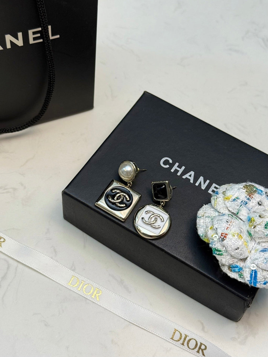 CHANEL Enamel Double-C Vintage Pendant Necklace