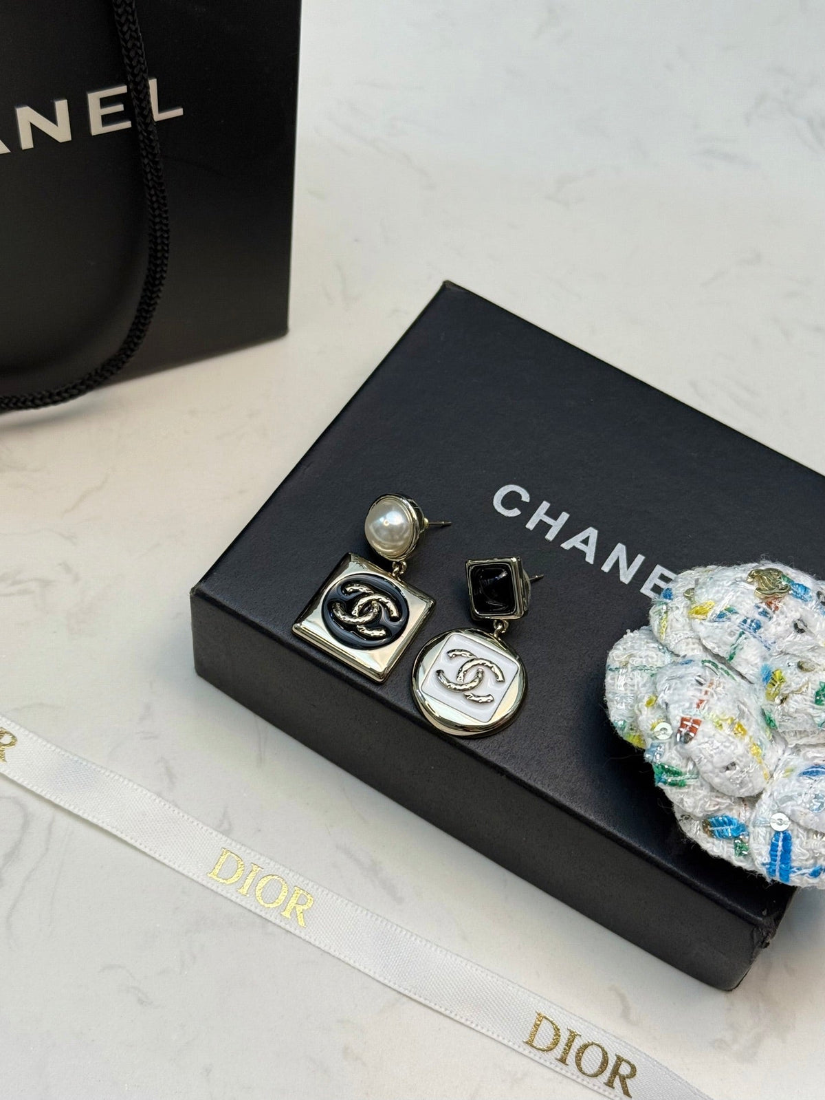 CHANEL Enamel Double-C Vintage Pendant Necklace