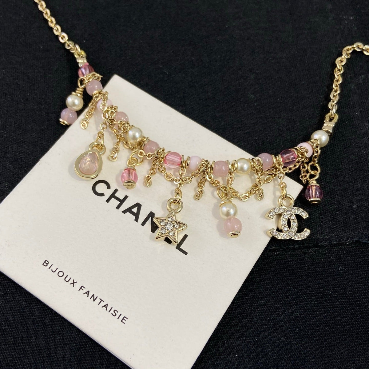 CHANEL Pearl Tassel Necklace