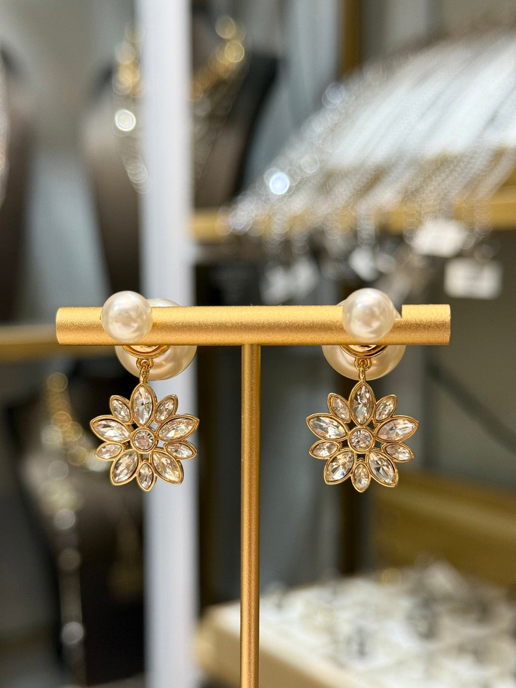 DIOR Pearl Gold-Tone Earrings