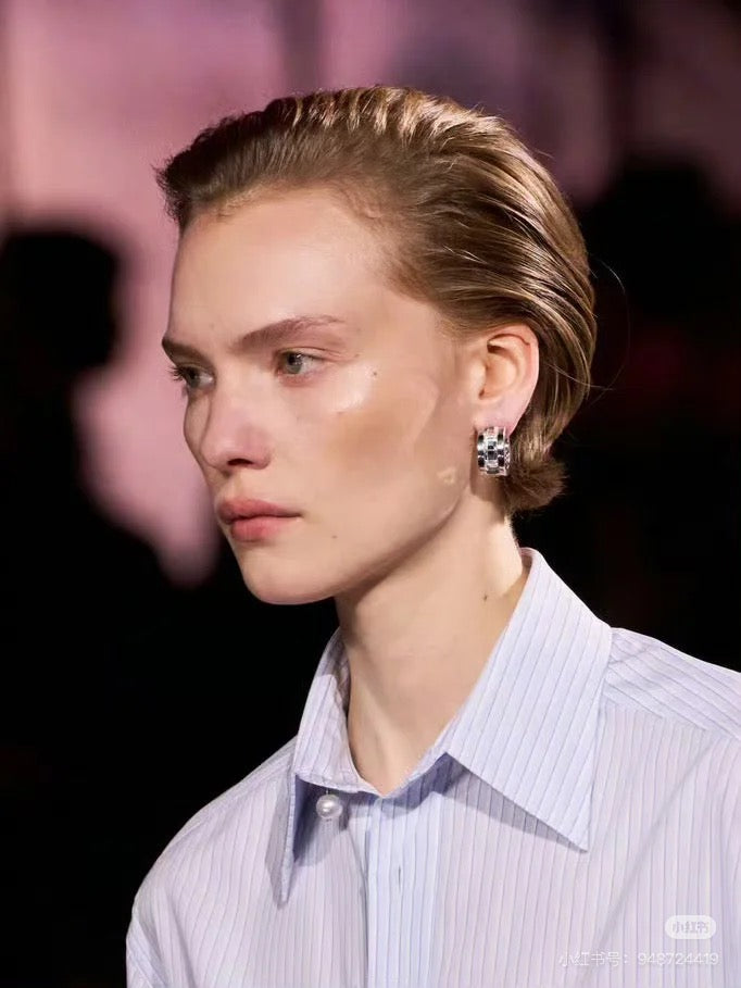 CHANEL Crystal Double-C Earrings