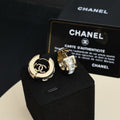 CHANEL Crystal Double-C Earrings