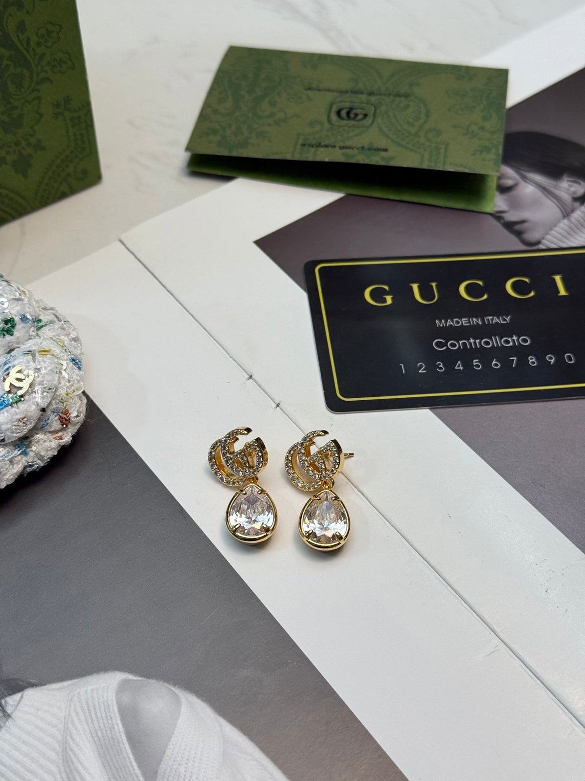 GUCCI Crystal Vintage Earrings
