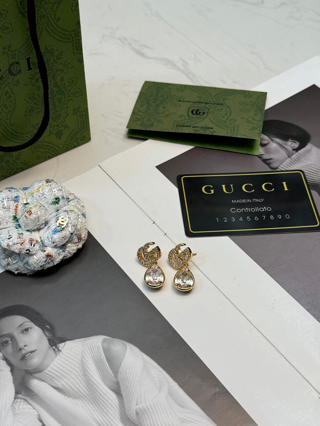 GUCCI Crystal Vintage Earrings