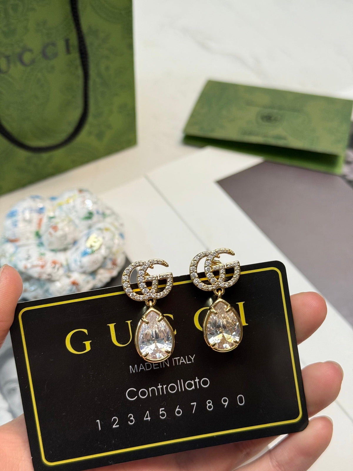 GUCCI Crystal Vintage Earrings