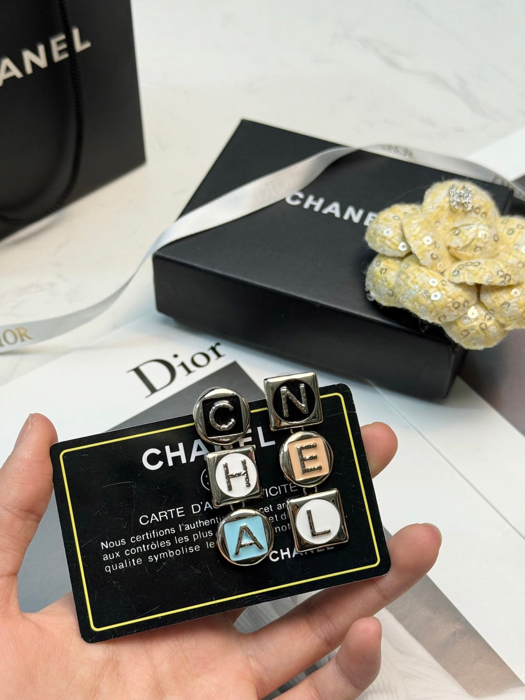 CHANEL Enamel Vintage Pendant Necklace
