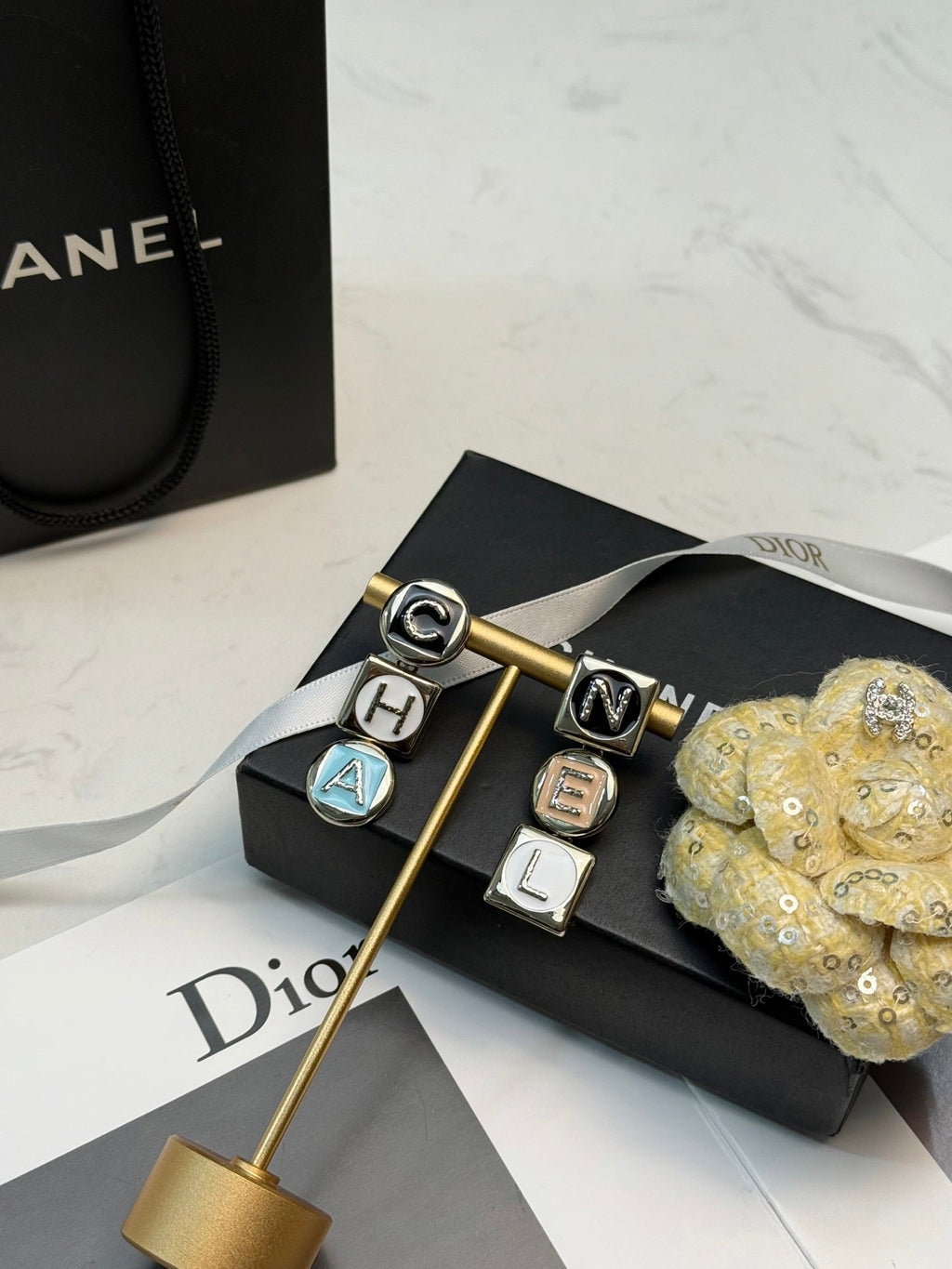 CHANEL Enamel Vintage Pendant Necklace