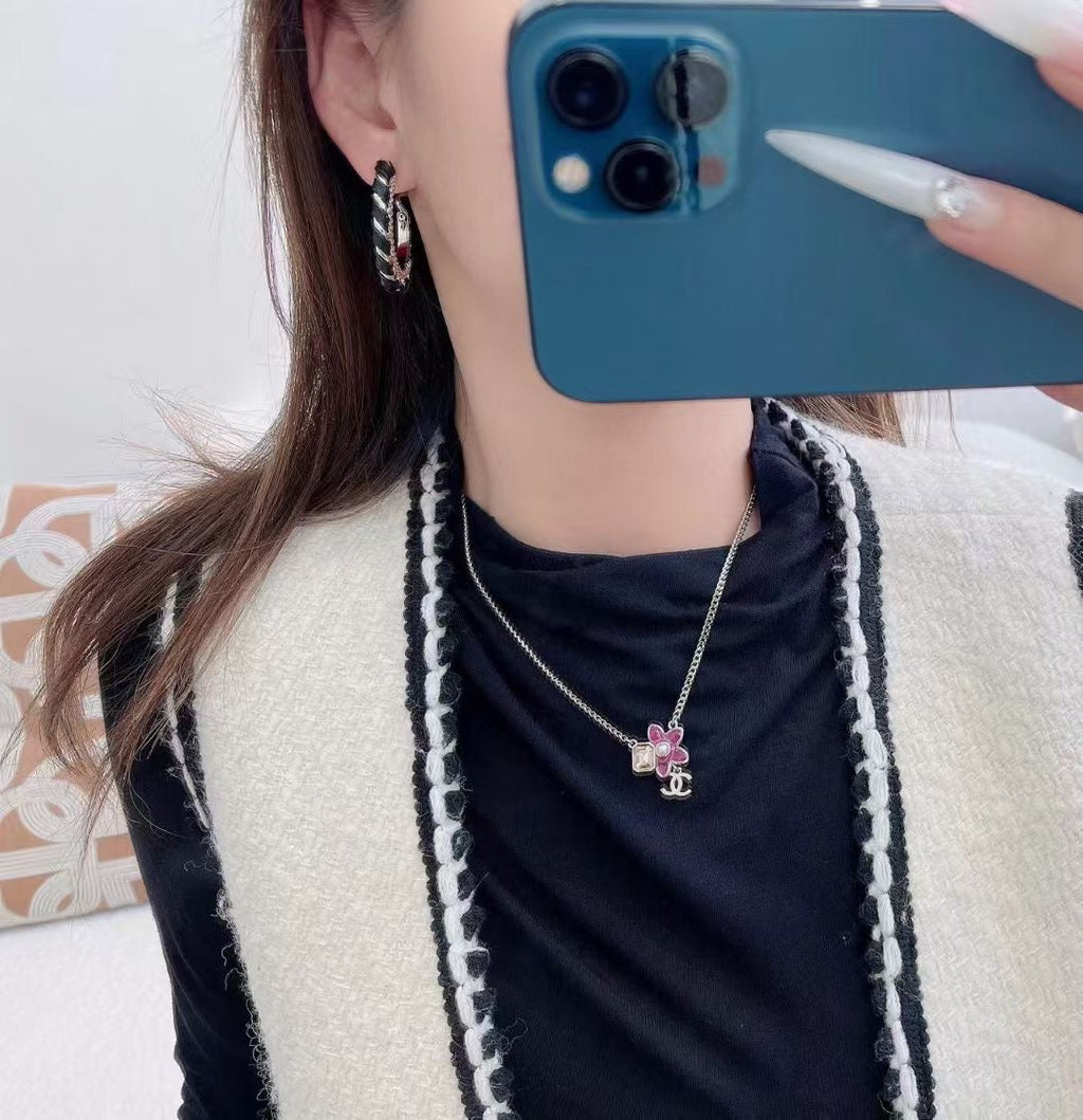 CHANEL Crystal Earrings