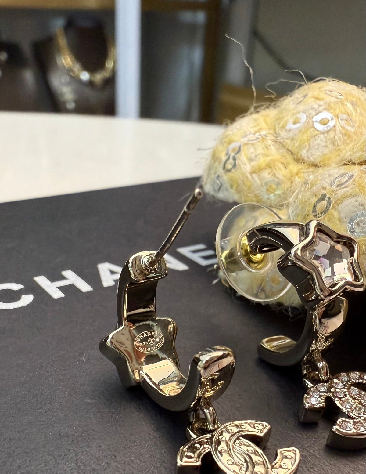 CHANEL Crystal Earrings