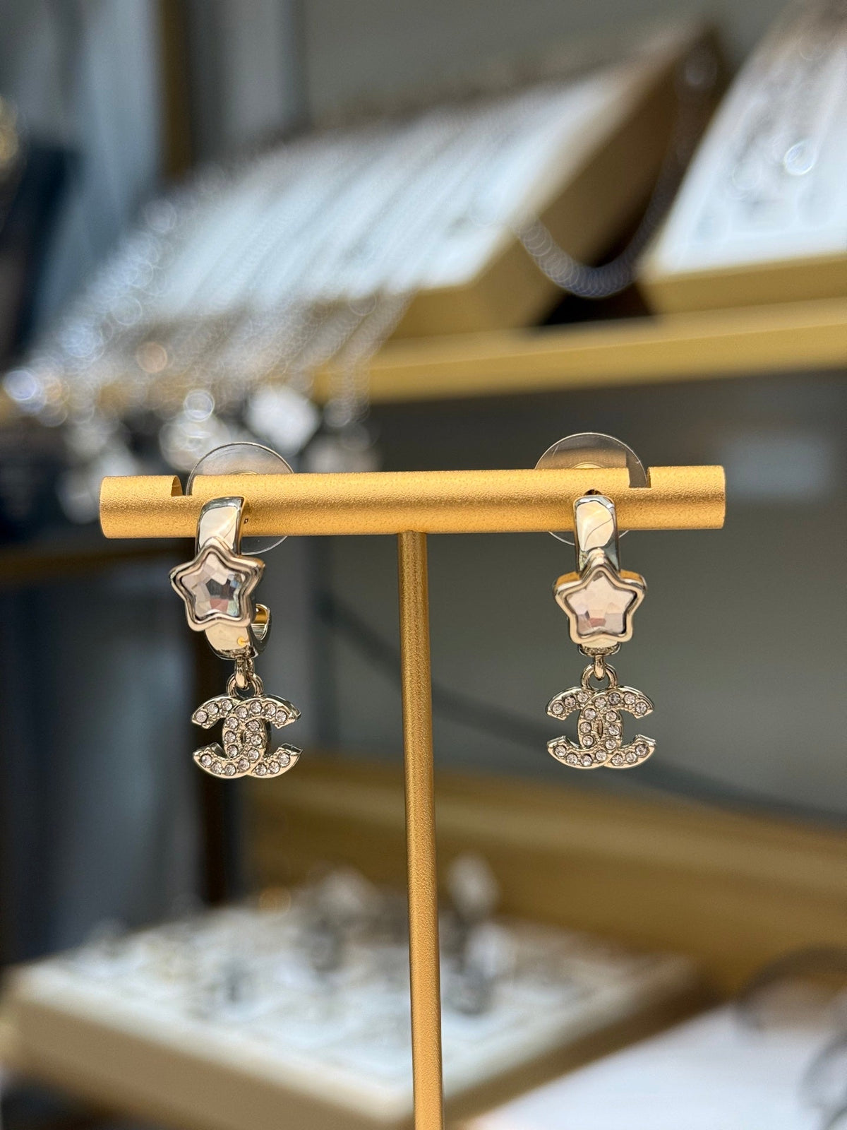 CHANEL Crystal Earrings