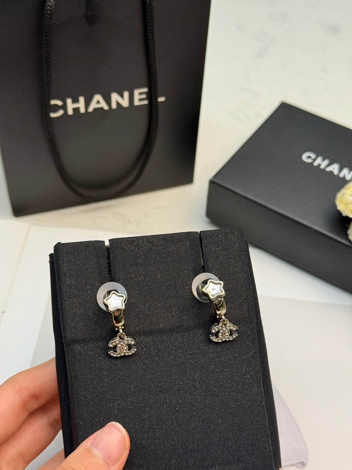 CHANEL Crystal Earrings