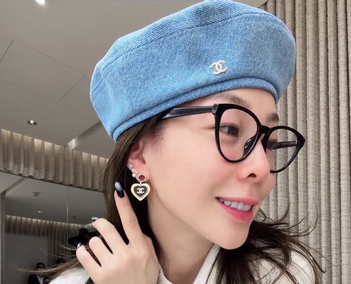 CHANEL Enamel Double-C Vintage Earrings