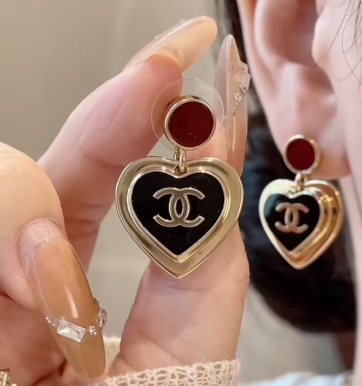 CHANEL Enamel Double-C Vintage Earrings
