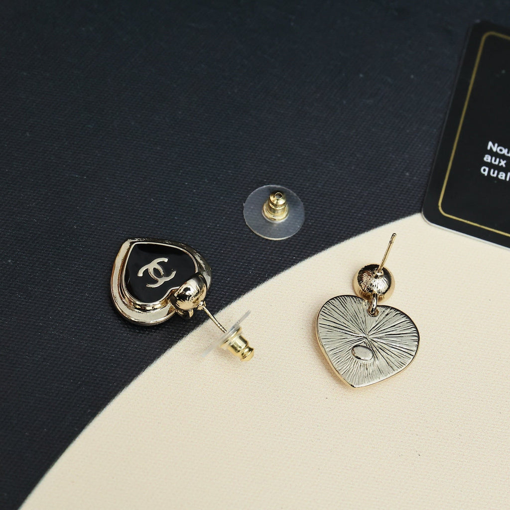 CHANEL Enamel Double-C Vintage Earrings