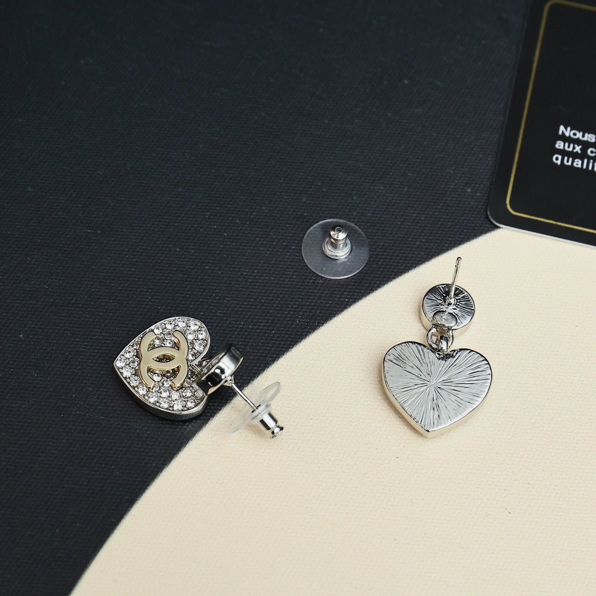 CHANEL Crystal Double-C Vintage Earrings