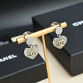 CHANEL Crystal Double-C Vintage Earrings