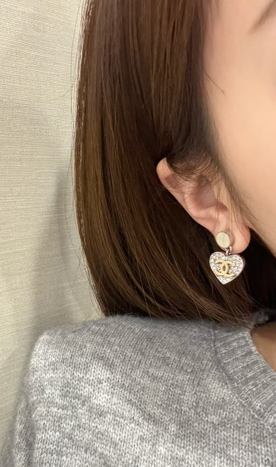 CHANEL Crystal Double-C Vintage Earrings