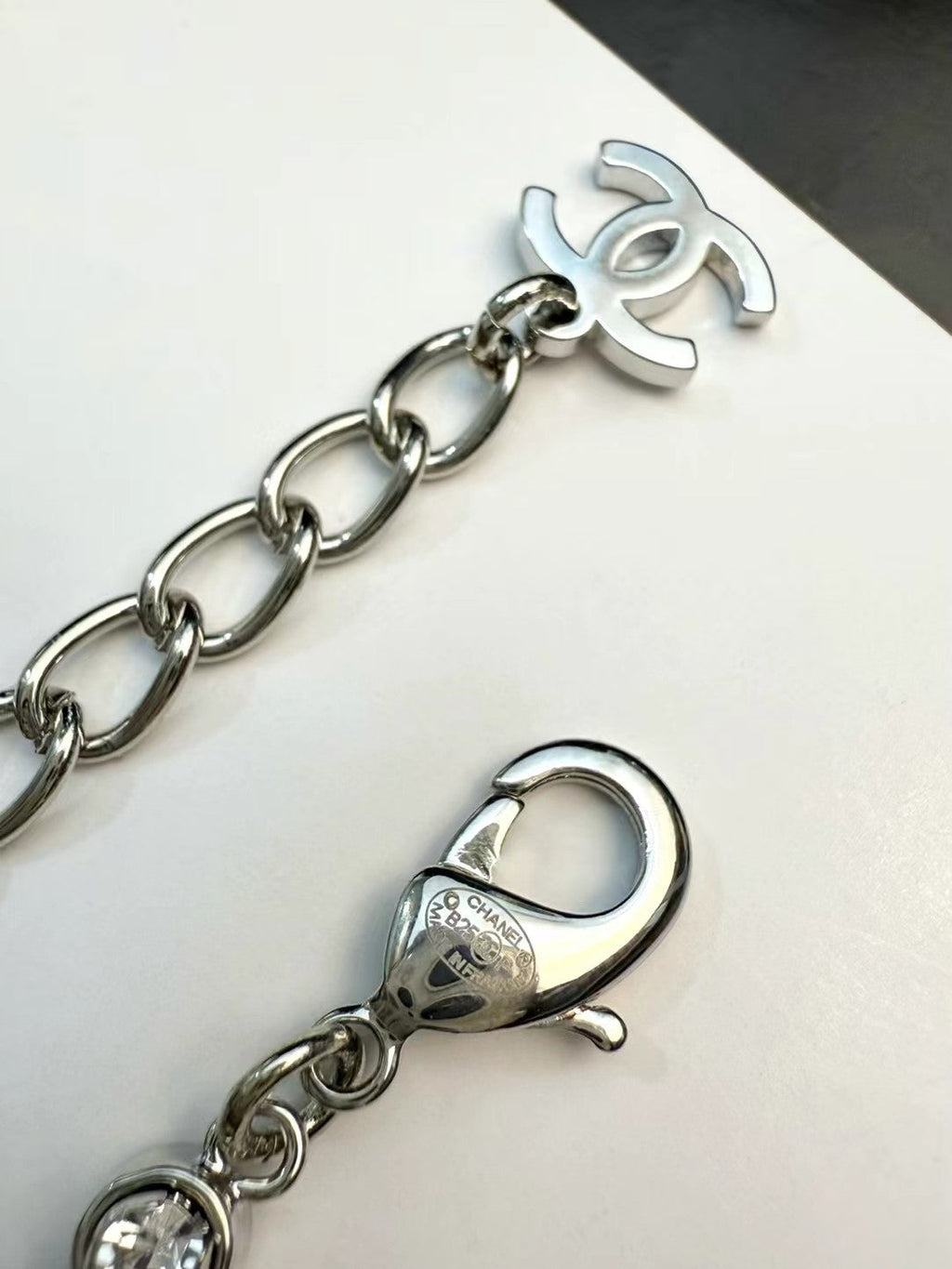 CHANEL Pearl Crystal Double-C Necklace