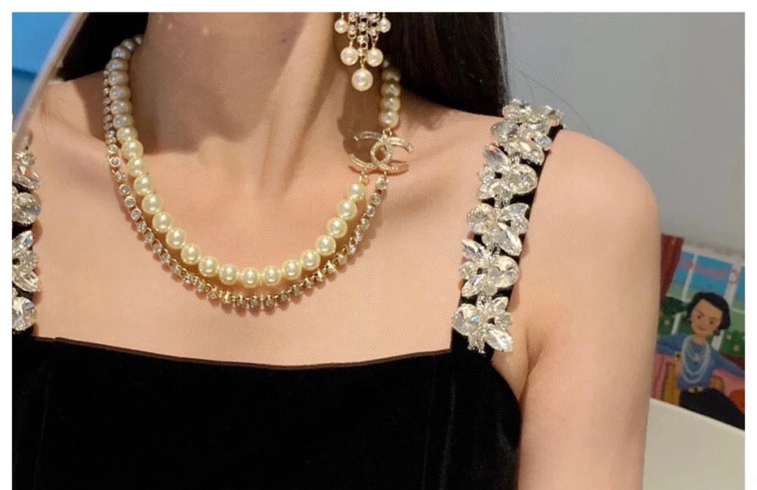 CHANEL Pearl Double-C Long Necklace
