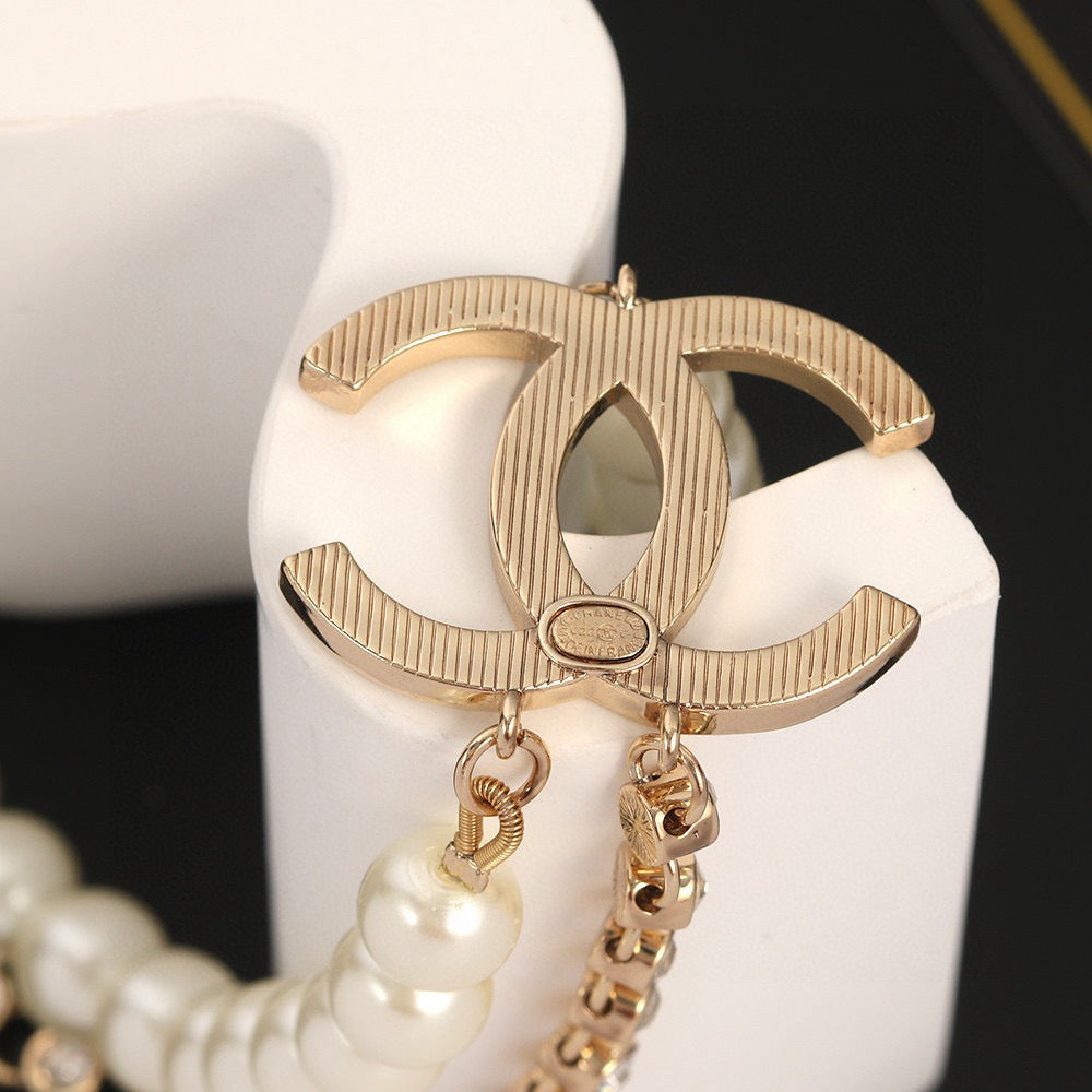 CHANEL Pearl Double-C Long Necklace