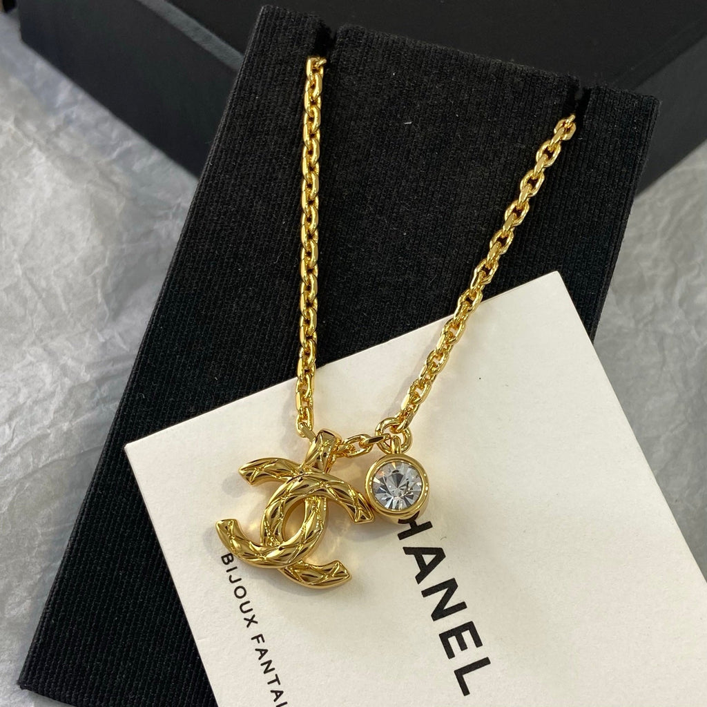 CHANEL Crystal Vintage Double-C Necklace