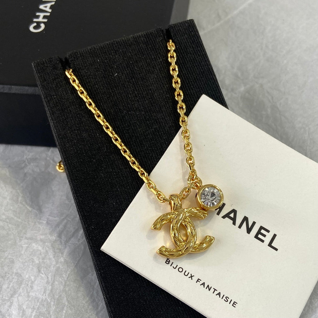 CHANEL Crystal Vintage Double-C Necklace