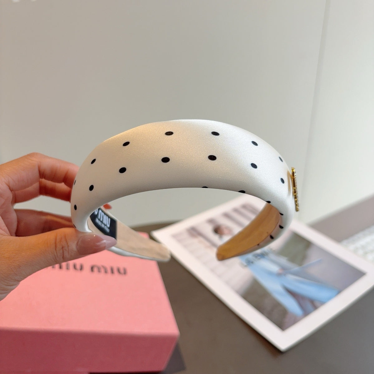 MIU MIU Polka Dot Headband