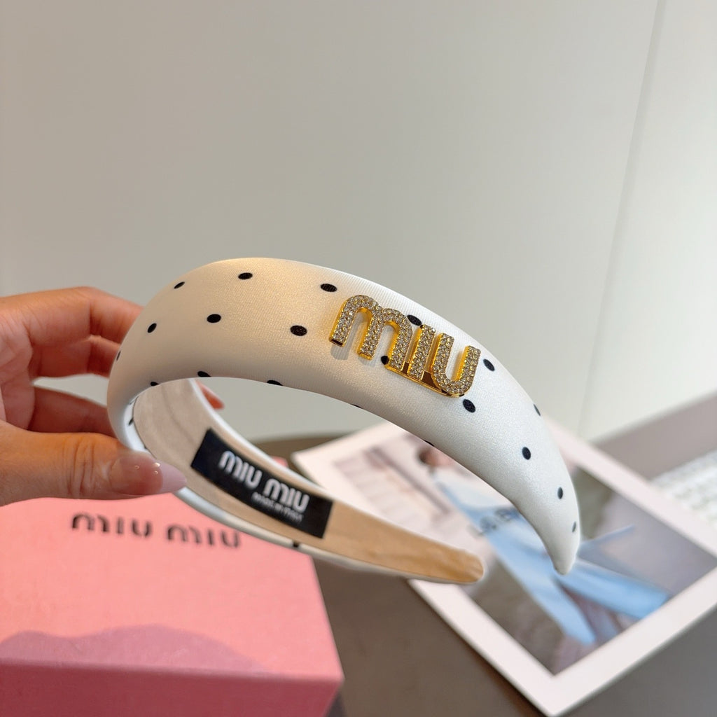MIU MIU Polka Dot Headband