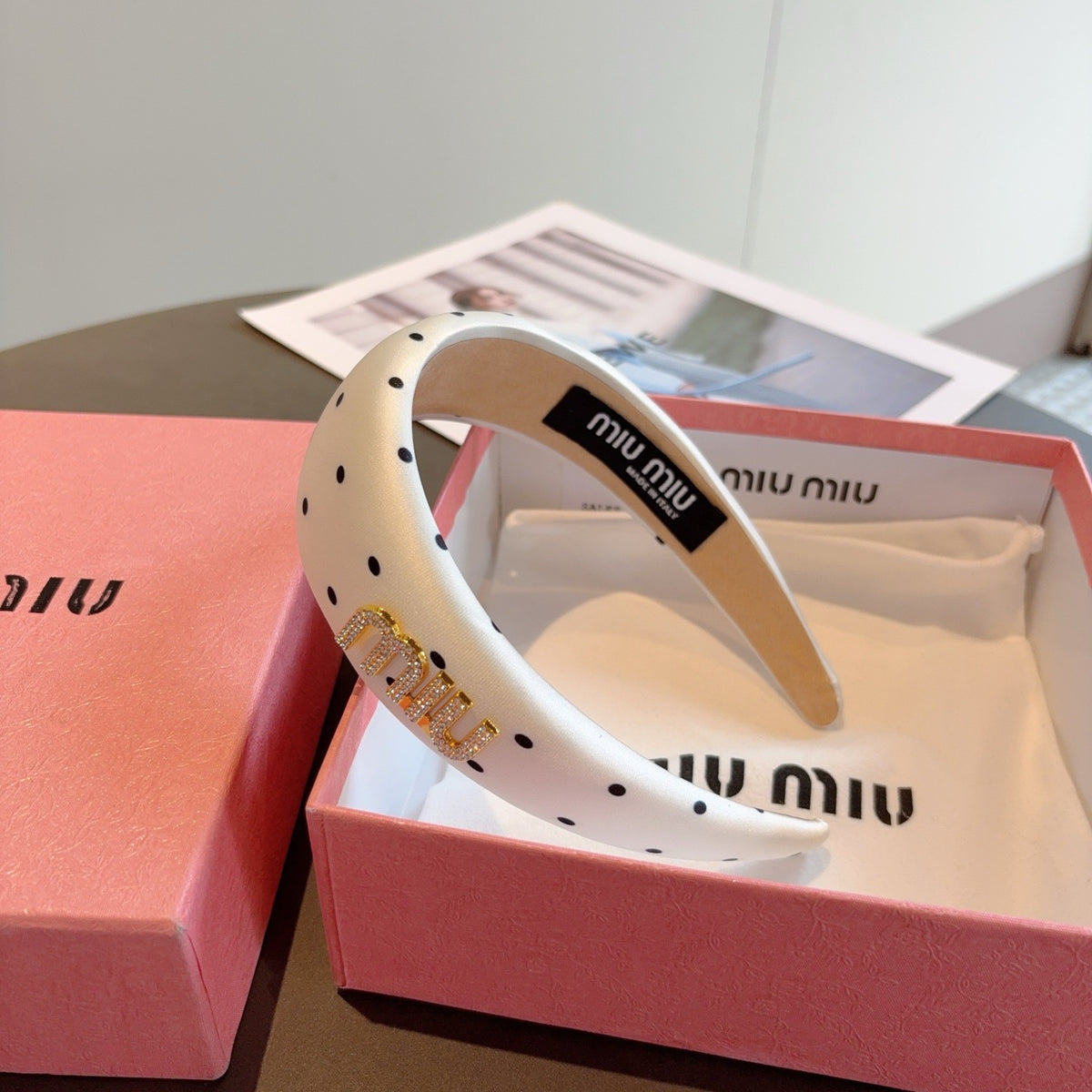MIU MIU Polka Dot Headband