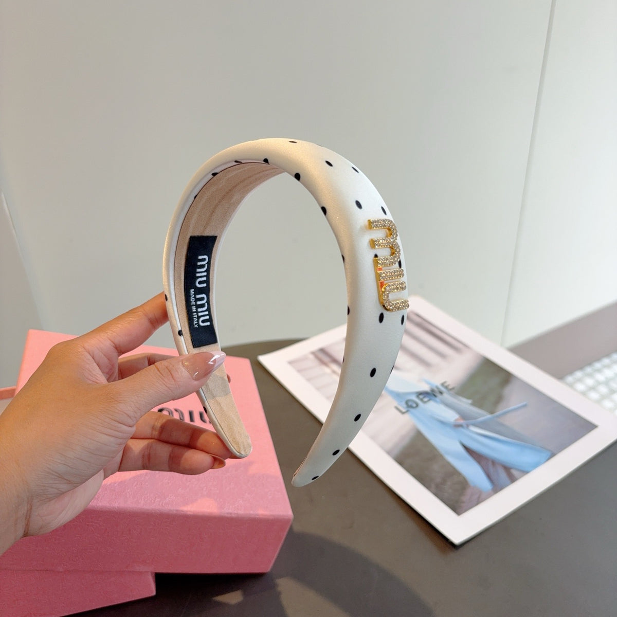 MIU MIU Polka Dot Headband