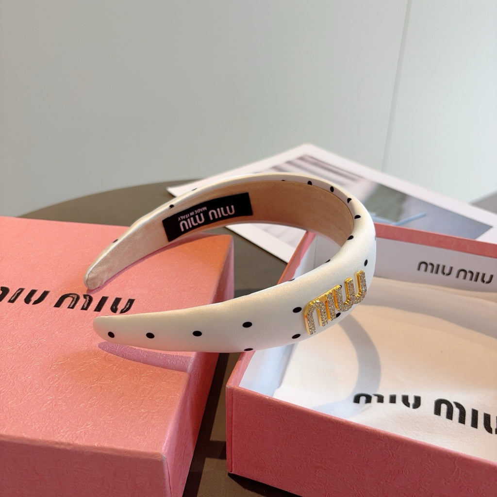 MIU MIU Polka Dot Headband