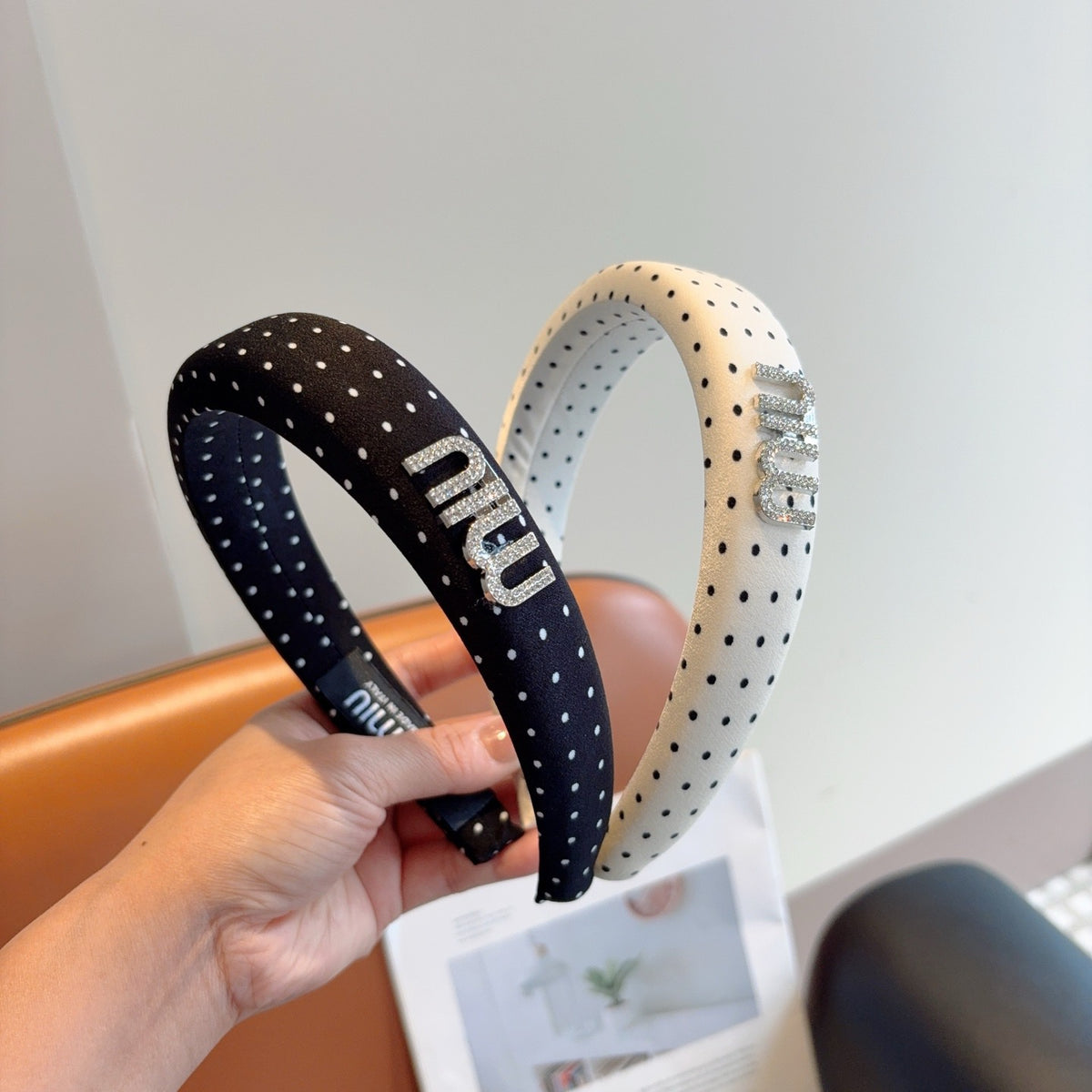 MIU MIU Polka Dot Headband