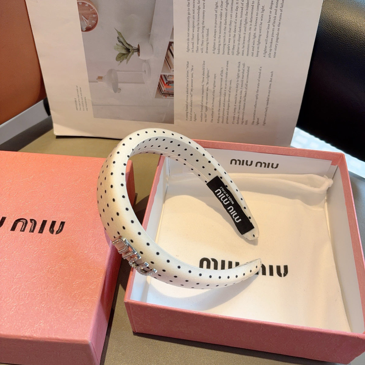 MIU MIU Polka Dot Headband