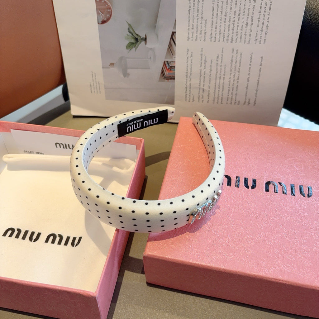 MIU MIU Polka Dot Headband