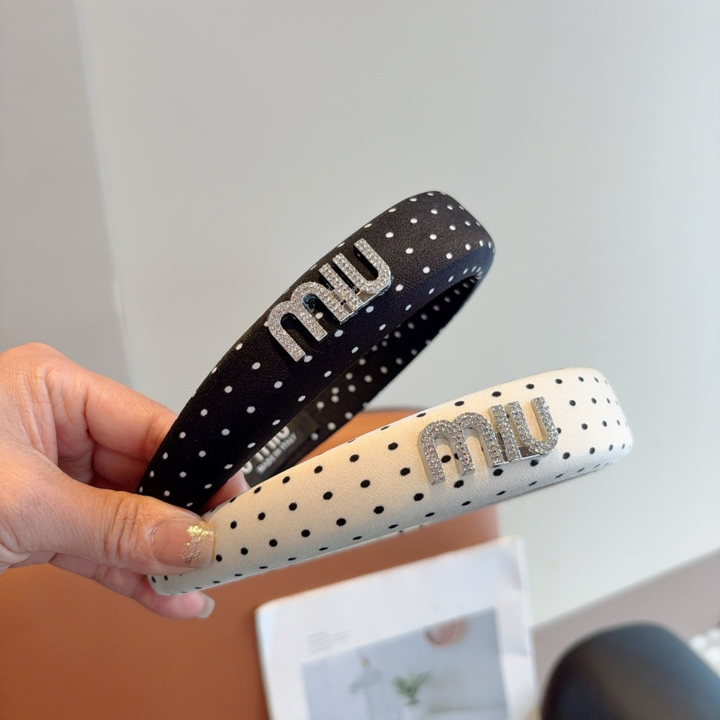 MIU MIU Polka Dot Headband