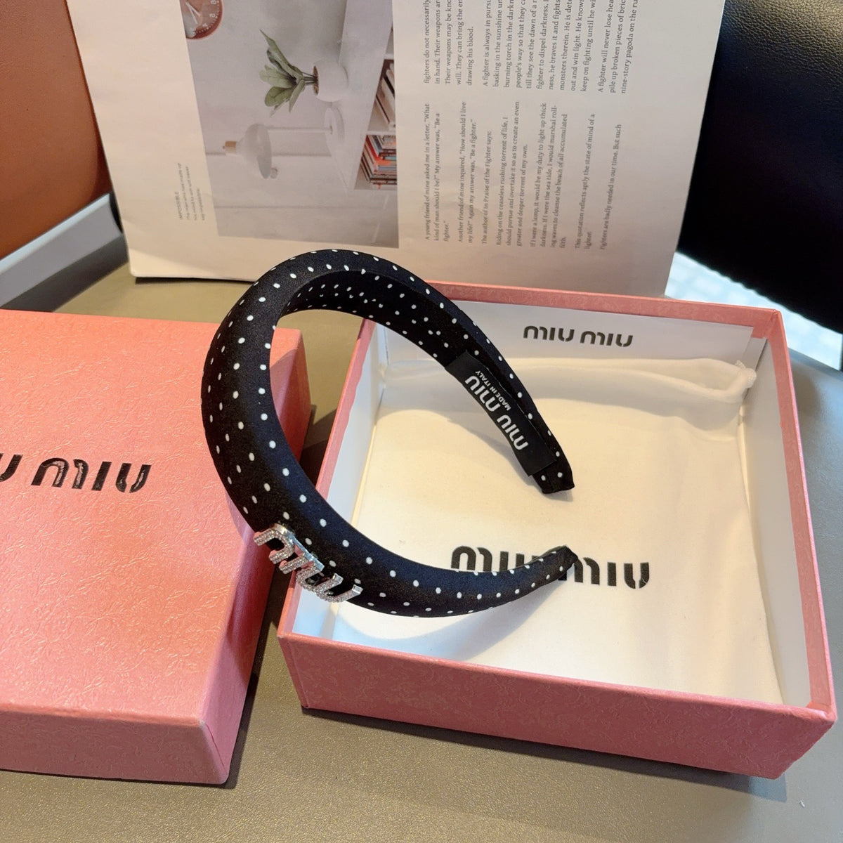 MIU MIU Polka Dot Headband