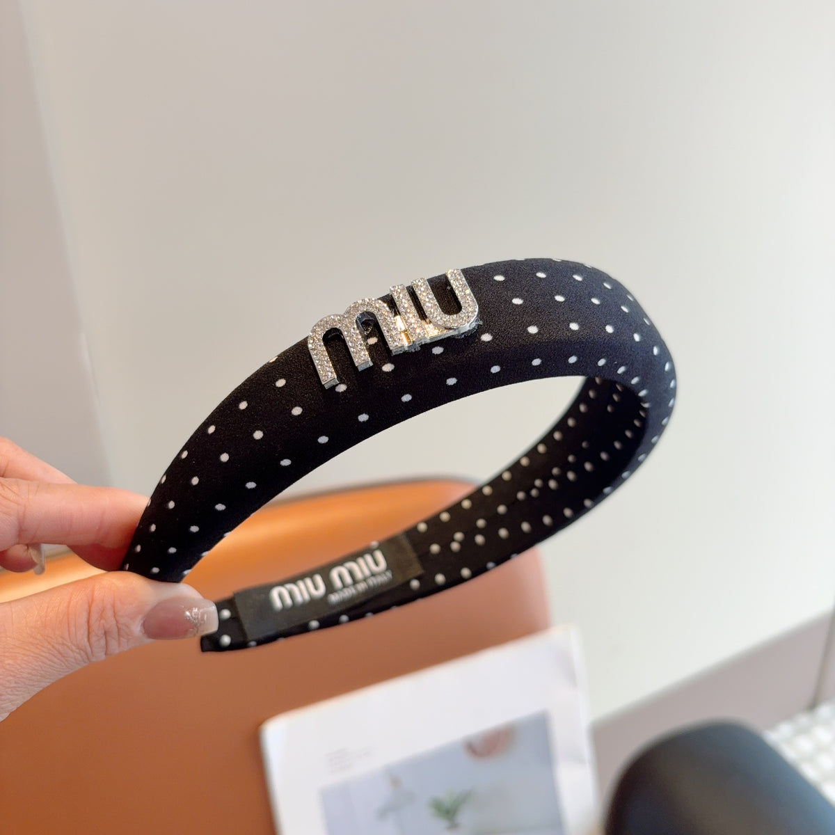 MIU MIU Polka Dot Headband