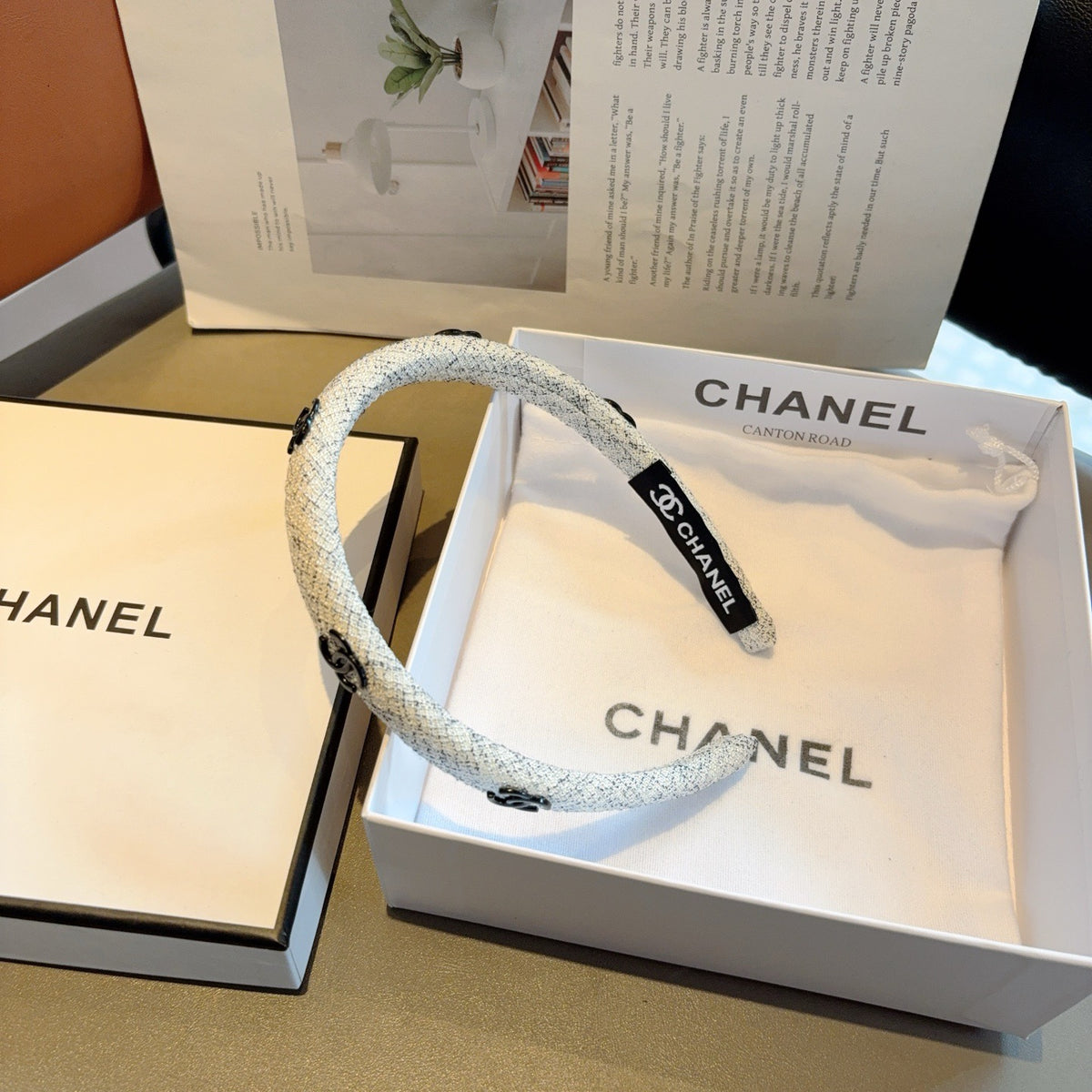 CHANEL Logo Headband